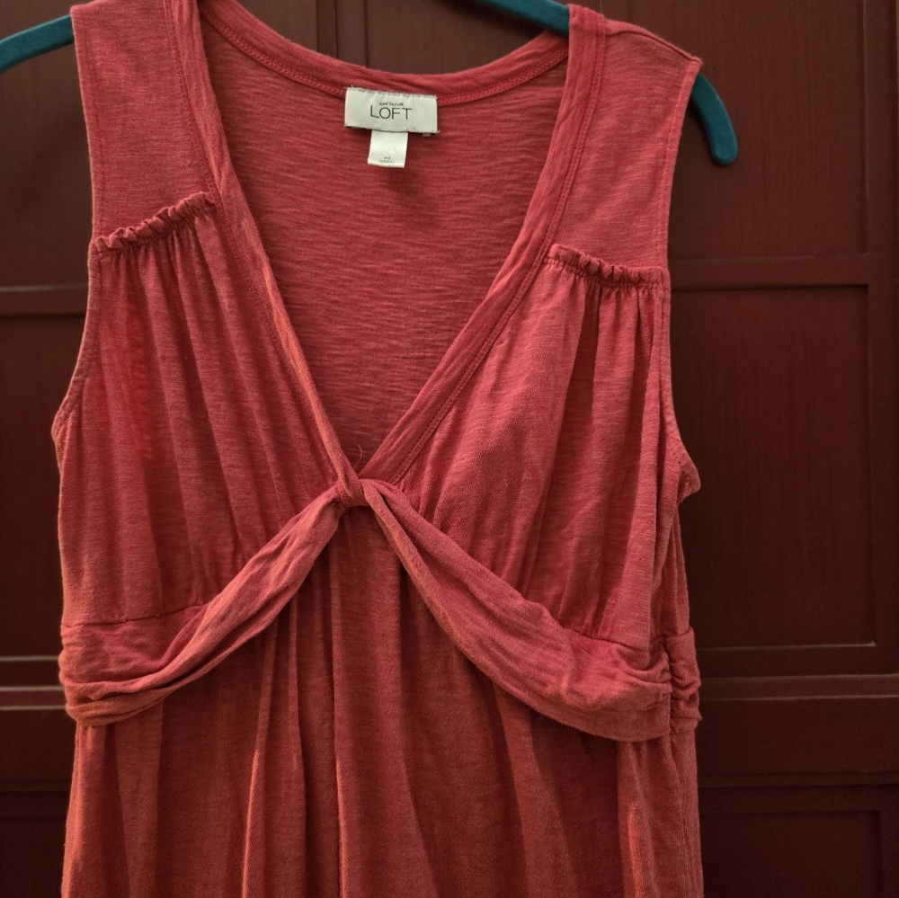 Loft Coral Sleeveless Top
